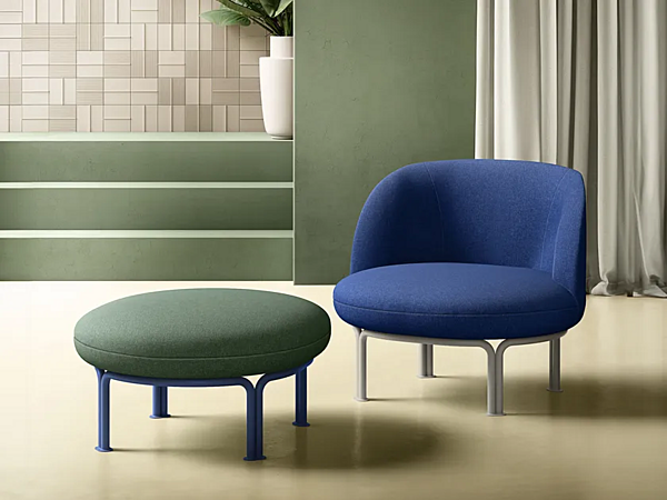 Fabric Easy Chair with Armrests Merge INNOVA Imbottiti factory Innova Imbottiti from Italy. Foto №4