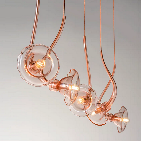 Blown Glass Pendant Lamp Ikebana 5 MULTIFORME SS3371-5 factory MULTIFORME from Italy. Foto №2