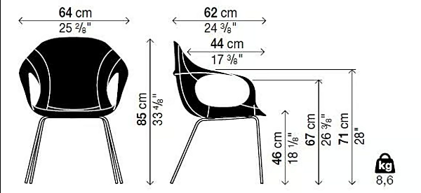 Tanned leather armchair Kristalia Elephant factory Kristalia from Italy. Foto №5