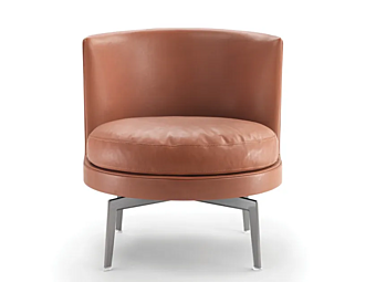 Leather Easy Chair with Soft Backrest FLEXFORM Feel Good Collection factory FLEXFORM from Italy