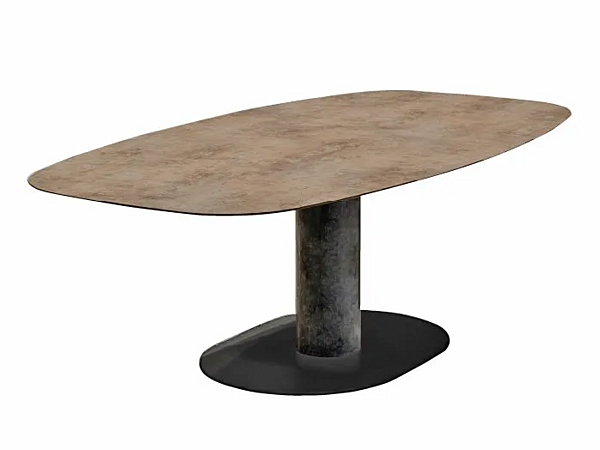 Oval Steel Garden Table Big Low VARASCHIN 136T1L factory VARASCHIN from Italy. Foto №1