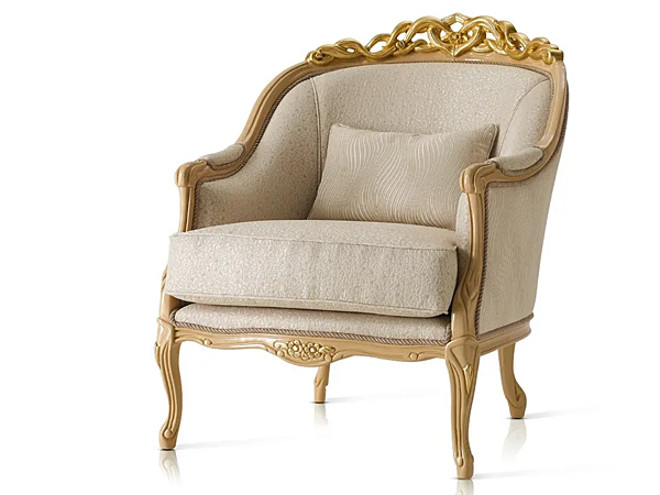 Velvet Easy Chair with Armrests A.R. Arredamenti Harmony 337 factory A.R.ARREDAMENTI SRL from Italy. Foto №1