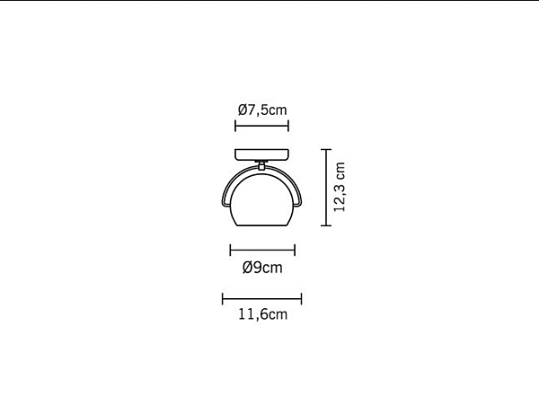 Adjustable ceiling spotlight white Fabbian Beluga factory Fabbian from Italy. Foto №2
