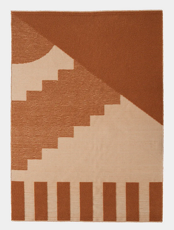 Rectangular rug with geometric patterns Cime Saba factory SABA from Italy. Foto №1