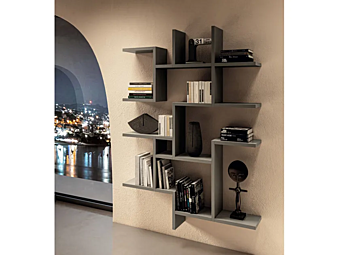 Floating wooden bookcase LAGO Lagolinea 2610 2610 Floating wooden bookcase LAGO Lagolinea 2610 2610 factory LAGO from Italy