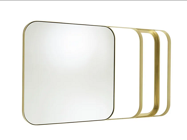 Framed Wall-Mounted Brass Mirror Good Vibes LIGNE ROSET 11250245 factory LIGNE ROSET from Italy. Foto №2