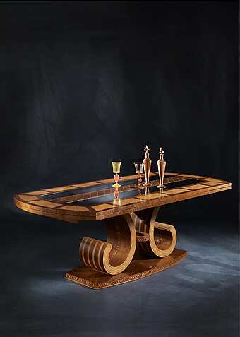 Extending oval table in wood CARPANELLI ARTS factory CARPANELLI from Italy