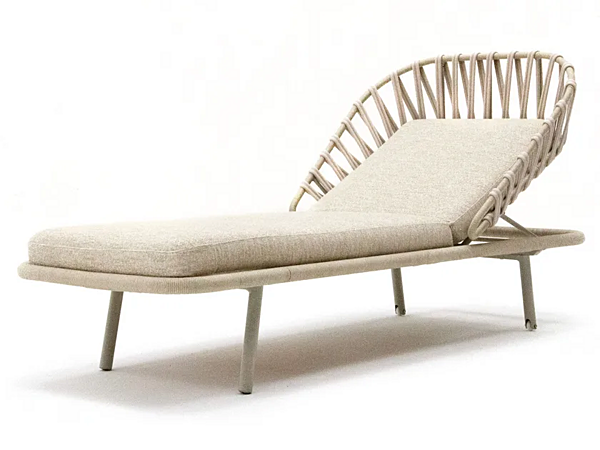 Recliner sun lounger with castors Emma Cross VARASCHIN factory VARASCHIN from Italy. Foto №1