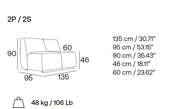 Small fabric sofa with soft back Adrenalina Nuda IMB1050048, IMB1070345 factory ADRENALINA from Italy. Foto №9