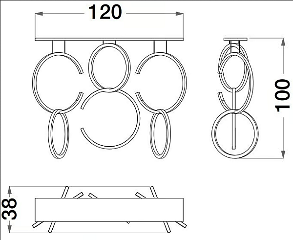 Metal Pendant Lamp Sesto Senso CPRN HOMOOD S592, S593 factory CPRN HOMOOD from Italy. Foto №3