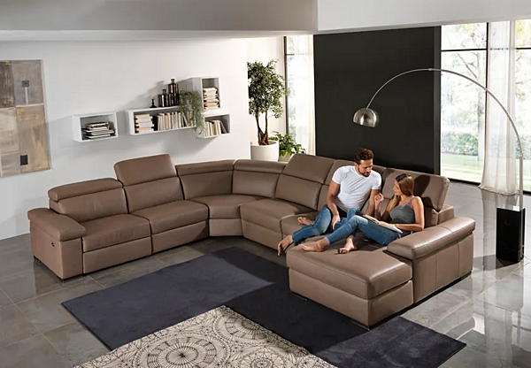 Relaxing sectional sofa in fabric by Egoitaliano Valerie collection factory Egoitaliano from Italy. Foto №4