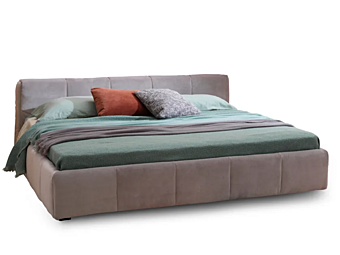 Upholstered fabric storage bed Pixel Box Saba