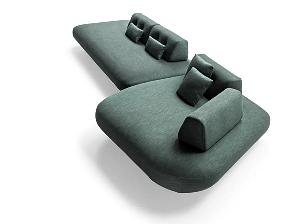 Corner fabric sofa sand LAGO 1153 factory LAGO from Italy. Foto №5