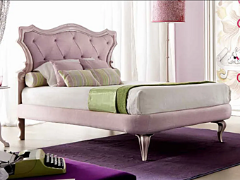 Full size bed with upholstered headboard CORTEZARI Giusy 928 factory CORTE ZARI from Italy