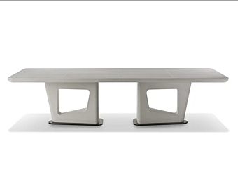 Rectangular Meeting Table in Wood and Leather i 4 Mariani Avatar
