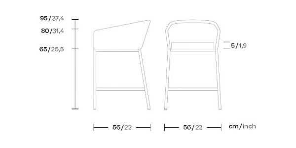High stool Bitta Kettal aluminum outdoor furniture factory KETTAL from Italy. Foto №7