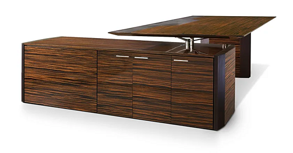 L-shaped wooden executive desk with drawers I 4 Mariani Symetria factory i 4 Mariani from Italy. Foto №3