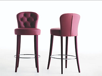 High Tufted Fabric Stool with Footrest Martini Interiors Olivia High Tufted Fabric Stool with Footrest Martini Interiors Olivia factory MARTINI INTERIORS from Italy