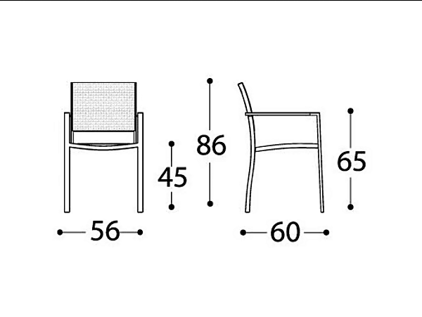 Batyline armchair with Varaschin brand Victor collection 2902T factory VARASCHIN from Italy. Foto №4