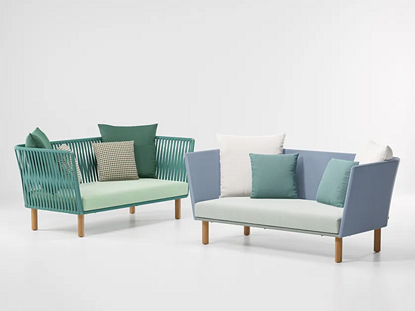 Two-Seater Fabric Garden Sofa KETTAL Bitta factory KETTAL from Italy. Foto №2