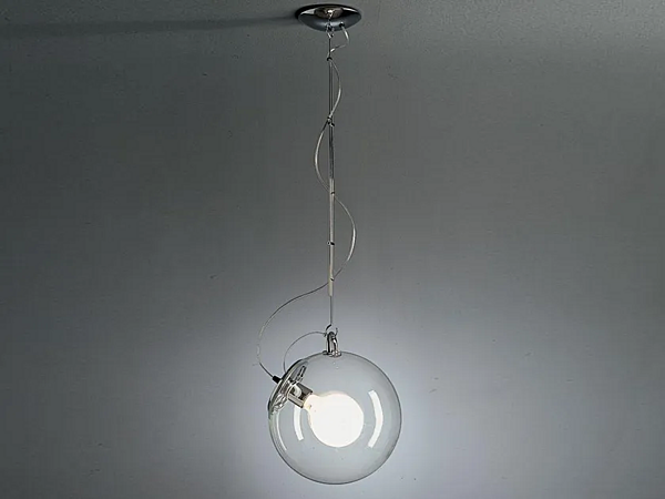 Pendant lamp in glass and steel Miconos Artemide A031000, A031010 factory Artemide from Italy. Foto №5