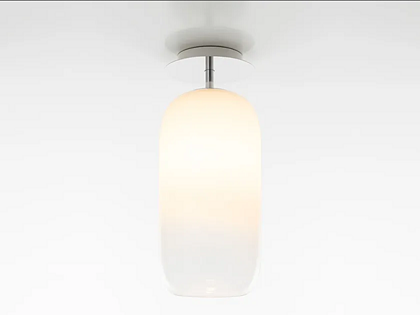 LED ceiling lamp made of blown glass Gople Artemide factory Artemide from Italy. Foto №1