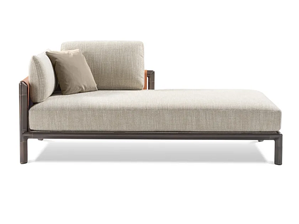 Fabric day bed frame with upholstered back GHIDINI1961 factory GHIDINI1961 from Italy. Foto №1