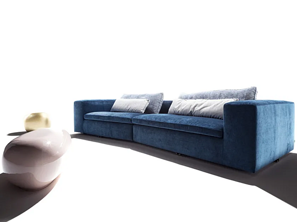 Sectional fabric sofa with chaise longue ERBA ITALIA DAVID factory ERBA ITALIA from Italy. Foto №14