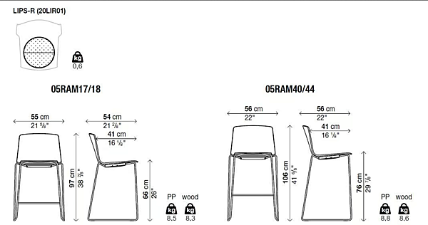 High garden stool with backrest Kristalia Rama factory Kristalia from Italy. Foto №8