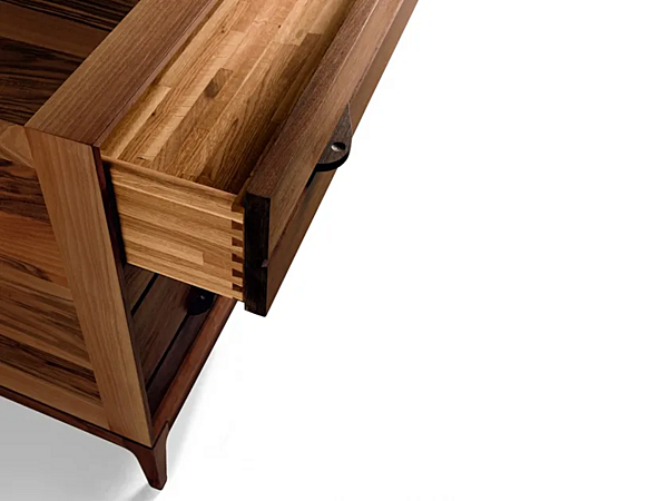 Walnut chest of drawers Binario M 115 DALE factory DALE from Italy. Foto №3