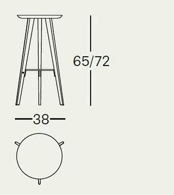 Solid Wood Stool Ido 2286 ZANOTTA factory ZANOTTA from Italy. Foto №5