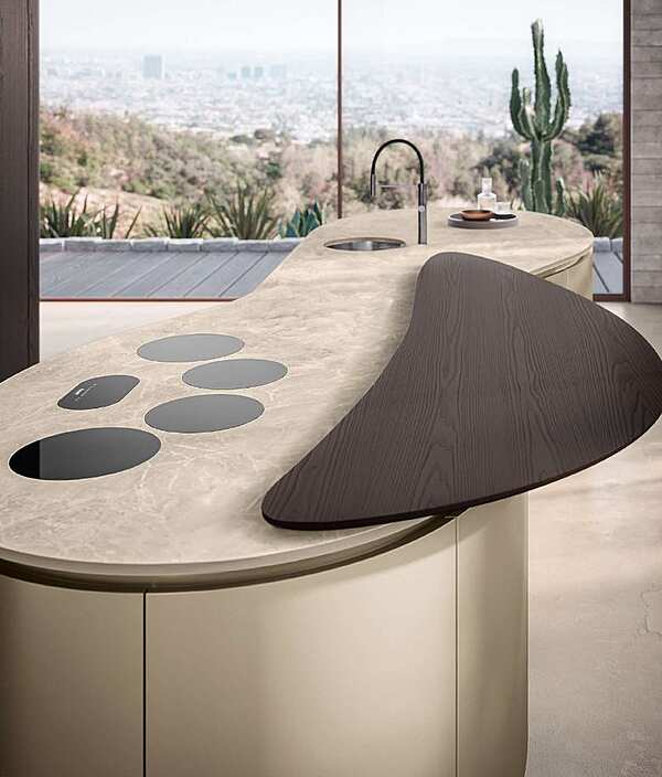 Kitchen Aster Cucine Domina Olmo Brown Opaco factory Aster Cucine from Italy. Foto №3