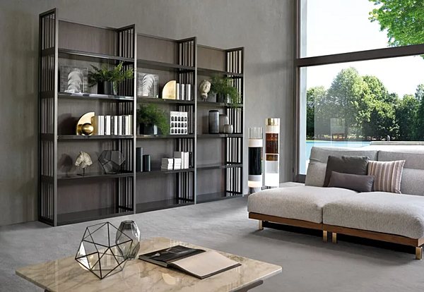 Freestanding wooden bookcase grid i 4 Mariani factory i 4 Mariani from Italy. Foto №6