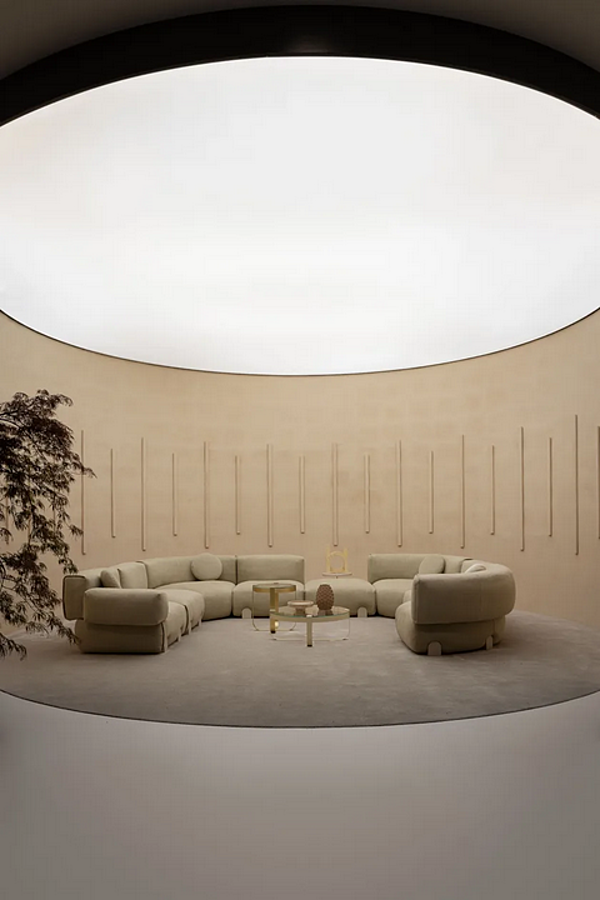 Sectional fabric sofa Simposio Saba Italia factory SABA from Italy. Foto №13