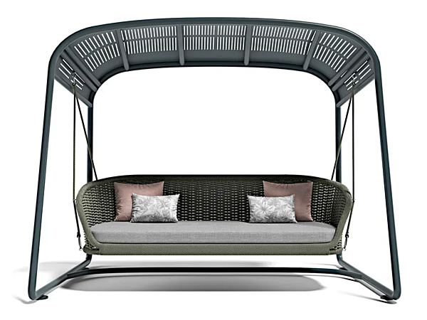 Garden Swing Seat for Two in Teflon and Aluminium Atmosphera Ludo L5 LUDV.DO1 factory ATMOSPHERA from Italy. Foto №1