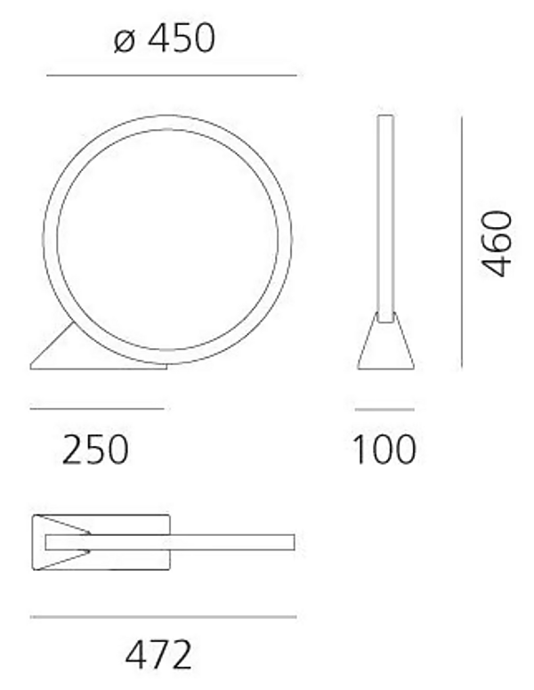 LED floor lamp in aluminum by Artemide O collection T071130, T071030, T071230 factory Artemide from Italy. Foto №19