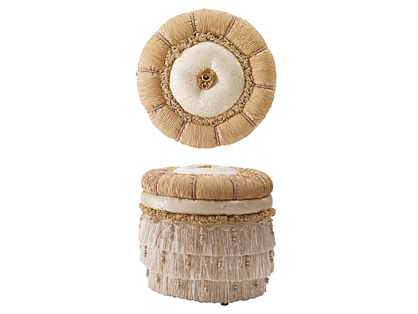 Round fabric pouf A.R. Arredamenti Grand Royal 1462 factory A.R.ARREDAMENTI SRL from Italy. Foto №1