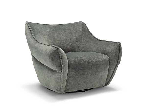 Swivel armchair with fabric upholstery and armrests Egoitaliano Mimi 0123 factory Egoitaliano from Italy. Foto №1