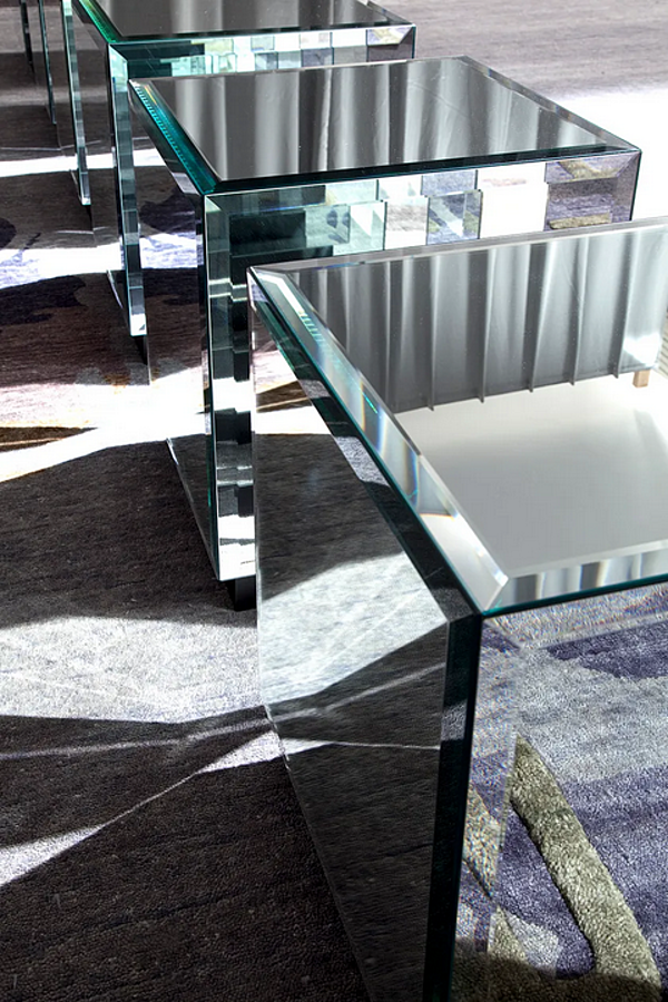 Low square mirrored glass coffee table ERBA ITALIA Riflesso factory ERBA ITALIA from Italy. Foto №8