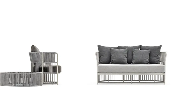 2-seater synthetic fibre garden sofa VARASCHIN Tibidabo 1246 factory VARASCHIN from Italy. Foto №6