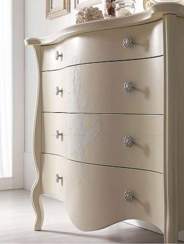 Chest of drawers EURO DESIGN LEOPARDI - laccato bianco/beige factory EURO DESIGN from Italy. Foto №2