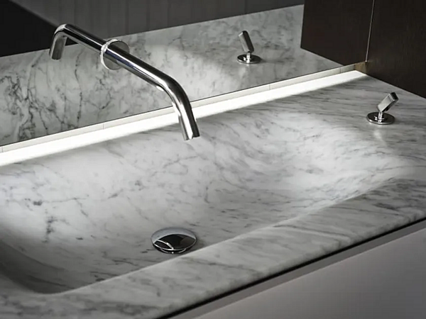 Stainless Steel Square Washbasin Mixer 2 Hole AGAPE factory Agape from Italy. Foto №1