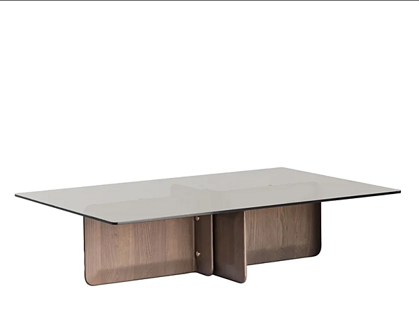 Coffee table made of wood and glass Potocco Shape 954 954/TBR1, 954/TBR2 factory POTOCCO from Italy. Foto №2