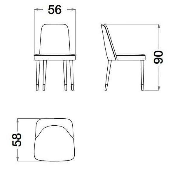 Nabuk chair with fabric upholstery Starlight CPRN HOMOOD ST727 factory CPRN HOMOOD from Italy. Foto №2