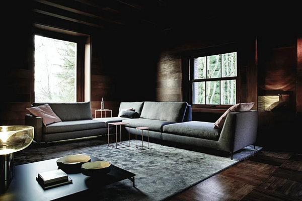 Sectional sofa fabric or leather VIBIEFFE 525 Nordic factory VIBIEFFE from Italy. Foto №6