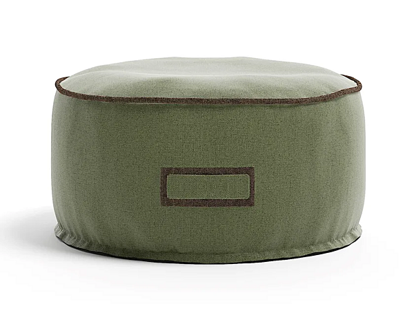 Round garden pouf in technical fabric with removable cover Atmosphera D90 CX.SF.PFD90 factory ATMOSPHERA from Italy. Foto №1