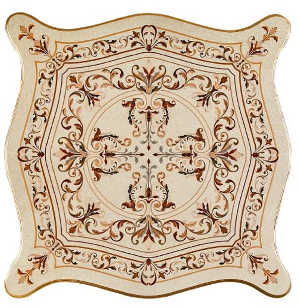 Modenese Gastone square coffee table with hand painted wood top factory MODENESE GASTONE from Italy. Foto №2
