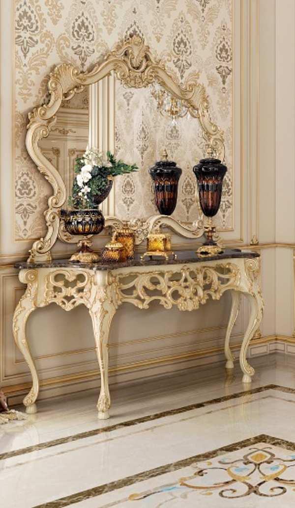 Set with console for living room and mirror Modenese Gastone factory MODENESE GASTONE from Italy. Foto №1