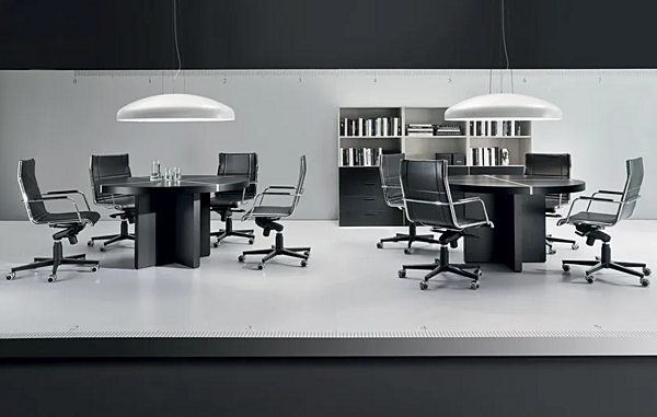 Round wooden meeting table Blade i 4 Mariani factory i 4 Mariani from Italy. Foto №2