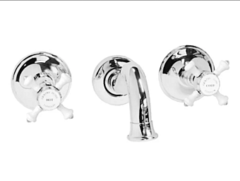 Wall Mounted Washbasin Tap Chelsea Gentry Home 3 Hole factory Gentry Home from Italy